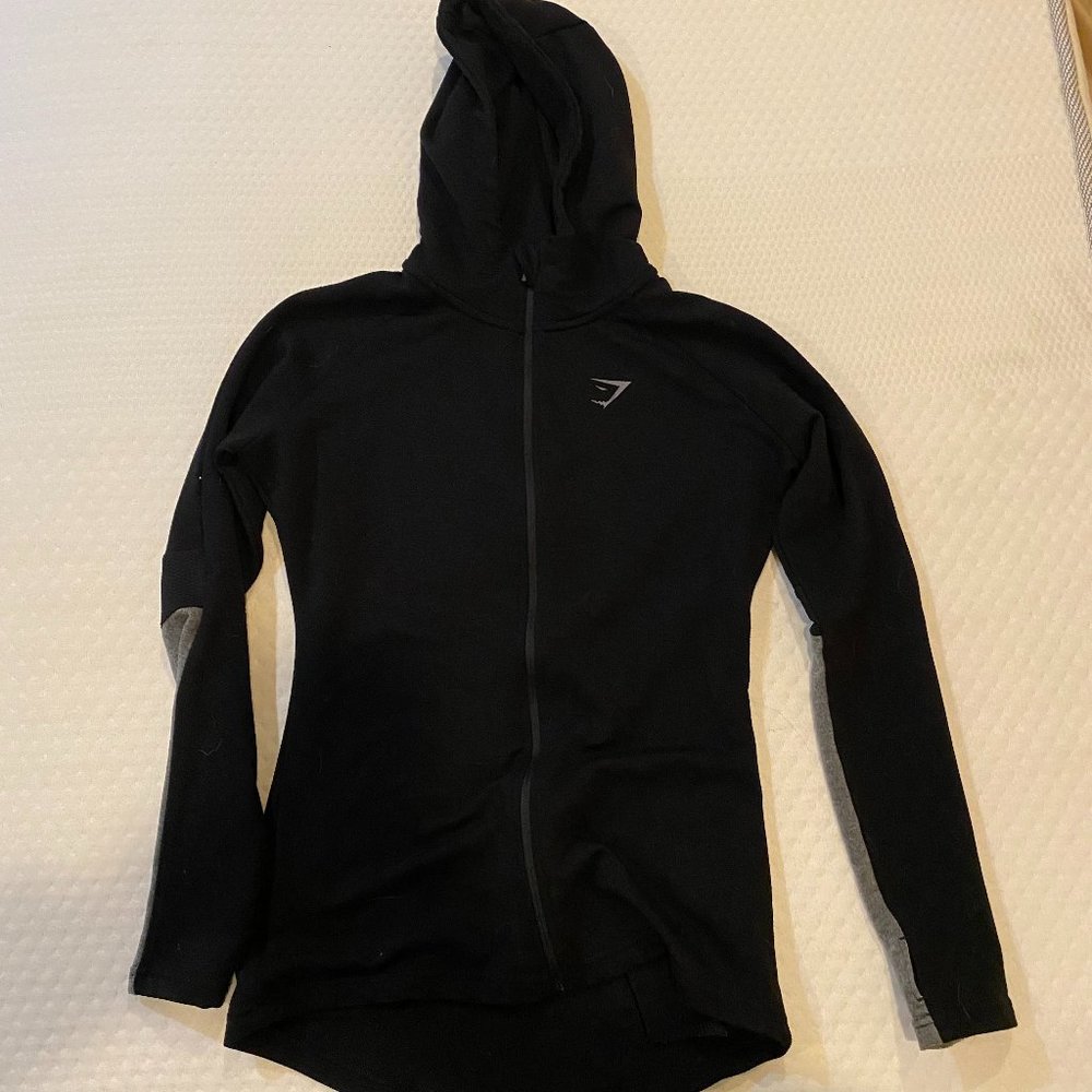 Gymshark Black Grey Zip Up Jacket S